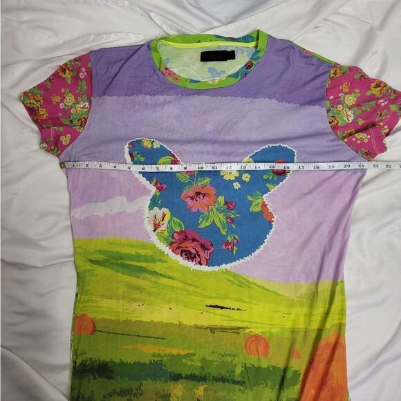 DR MARTENS multi floral daze short sleeve tee shirt dress RARE L - Picture 10 of 10